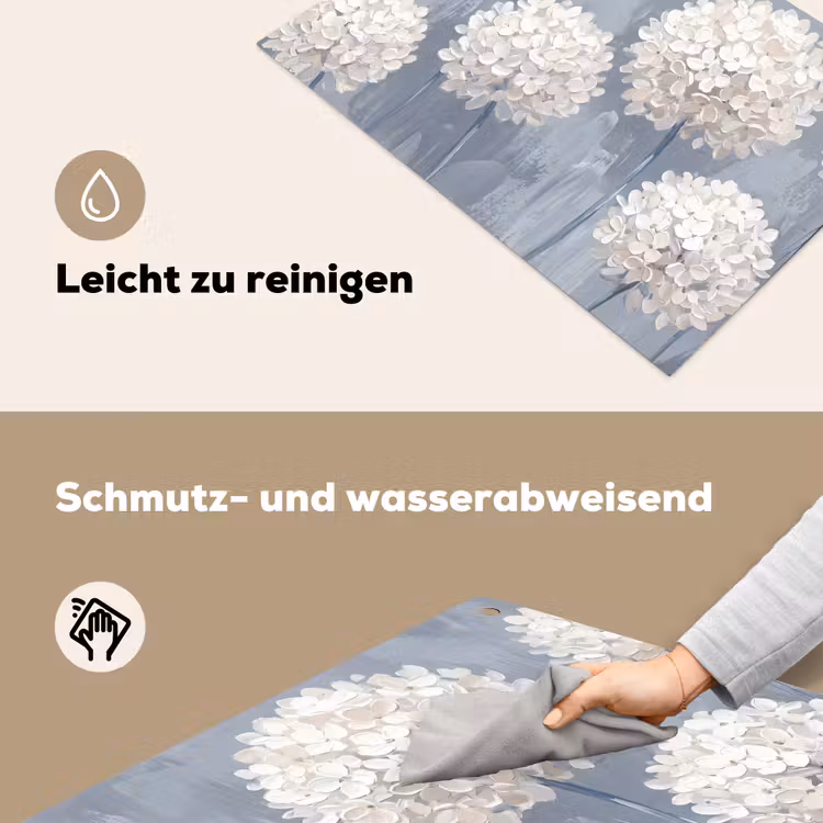 Bloemen - Illustratie - Blauw Inductie beschemer met haakjes klein -ky-schoon-de