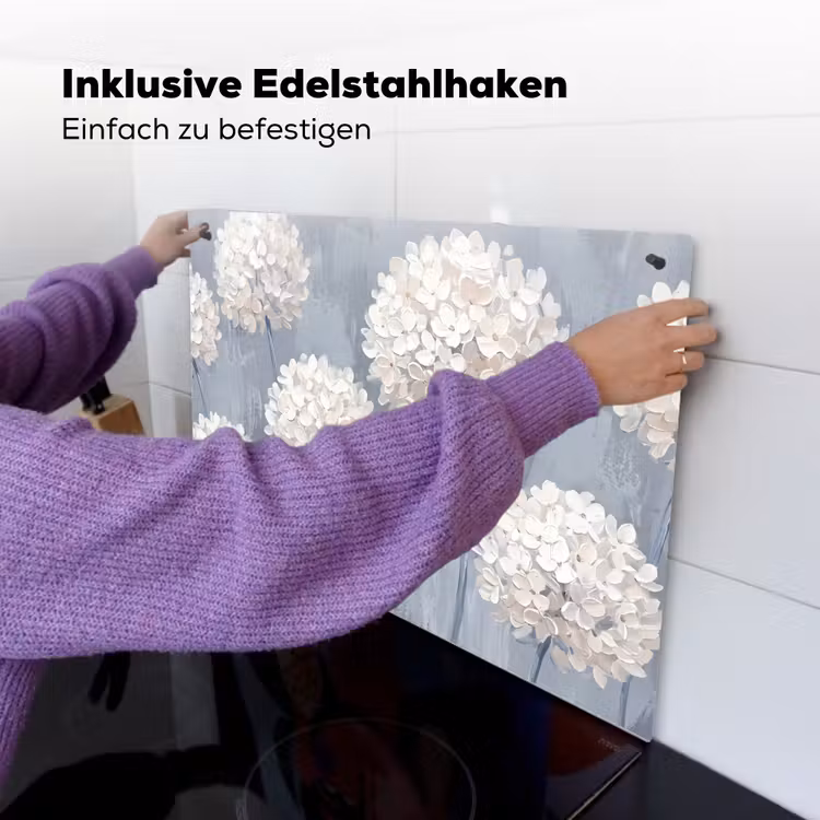Bloemen - Illustratie - Blauw Inductie beschemer met haakjes klein -ky-ophangen-de