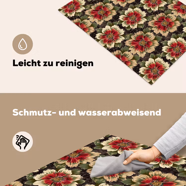 Bloemen - Klassiek - Patroon - Rood Inductie beschemer met haakjes klein 777 -ky-schoon-de