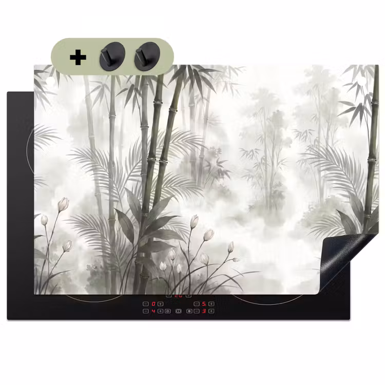 Bloemen - Knop - Tuin - Illustratie - Wit Inductie beschemer met haakjes klein -3d