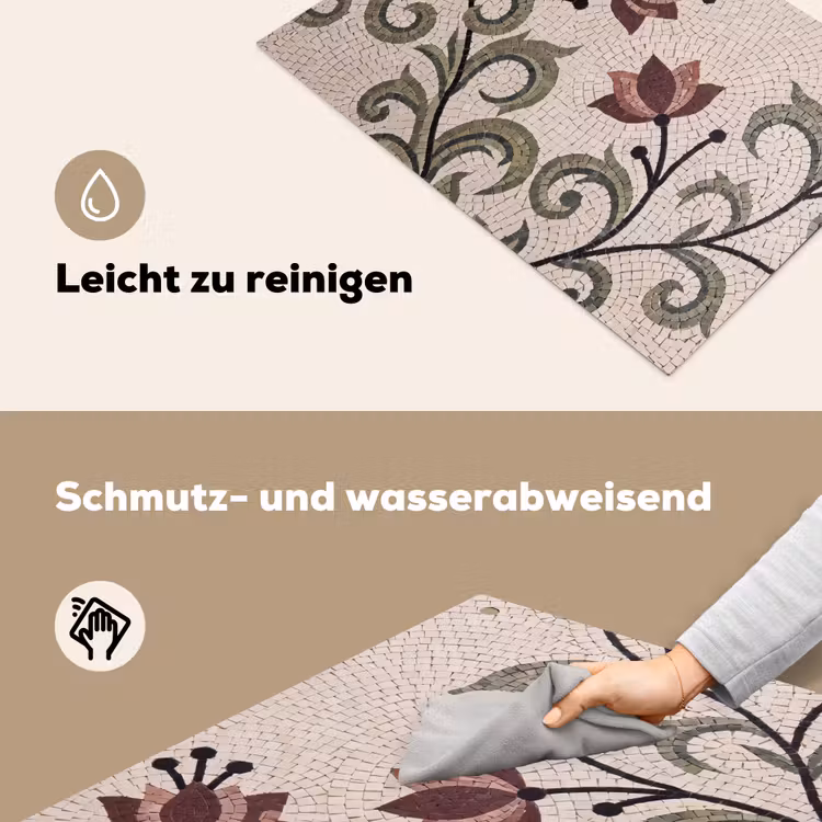 Bloemen - Mozaïek - Patroon - Abstract - Groen Inductie beschemer met haakjes klein -ky-schoon-de
