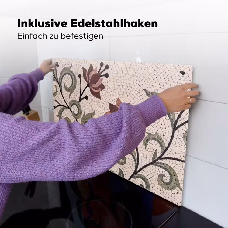 Bloemen - Mozaïek - Patroon - Abstract - Groen Inductie beschemer met haakjes klein -ky-ophangen-de