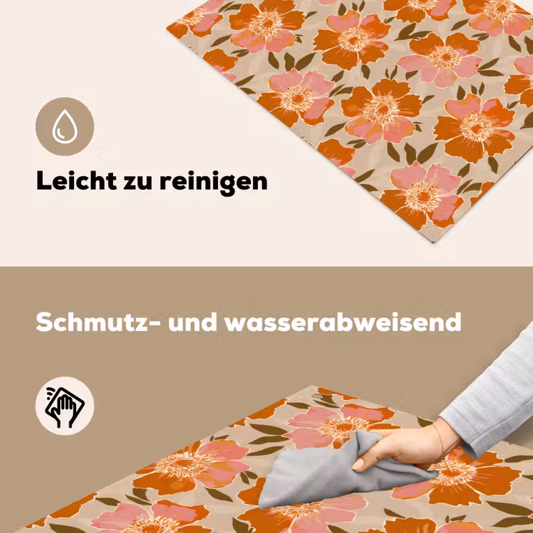 Bloemen - Motief - Retro Inductie beschemer met haakjes klein 777 -ky-schoon-de