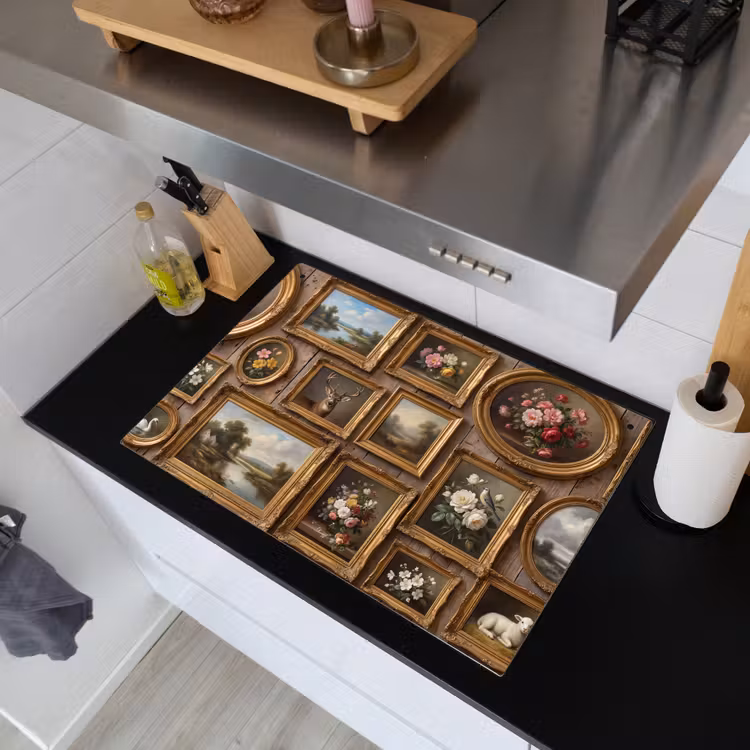 Bloemen - Rozen - Klassiek - Vaas - Kleurrijk Inductie beschemer met haakjes klein -sfeer1
