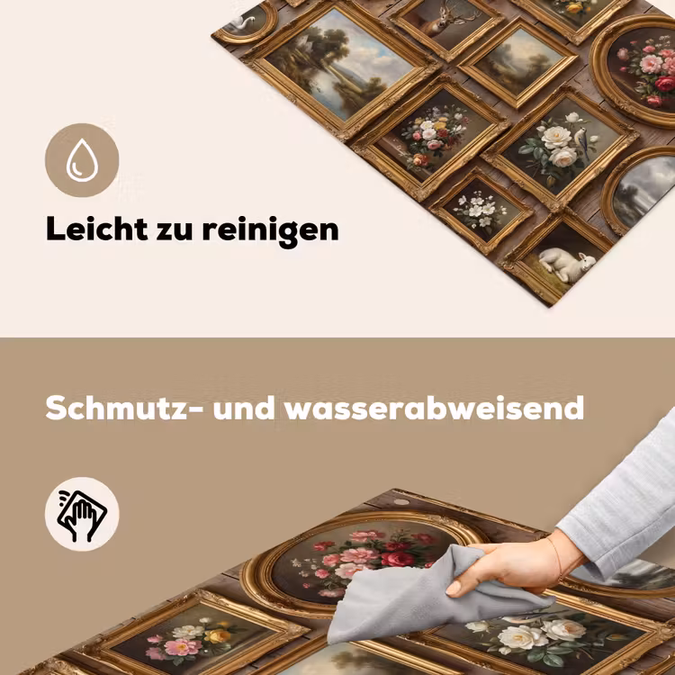 Bloemen - Rozen - Klassiek - Vaas - Kleurrijk Inductie beschemer met haakjes klein -ky-schoon-de