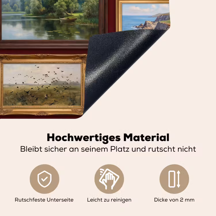 Bloemen - Vaas - Klassiek - Kunst - Rood Inductie beschemer met haakjes klein -ky-onderkant-de