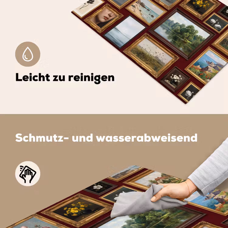 Bloemen - Vaas - Klassiek - Kunst - Rood Inductie beschemer met haakjes klein -ky-schoon-de