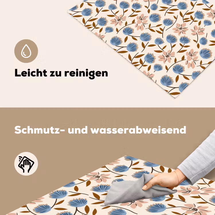 Bloemen - Wild - Blauw Inductie beschemer met haakjes klein 777 -ky-schoon-de