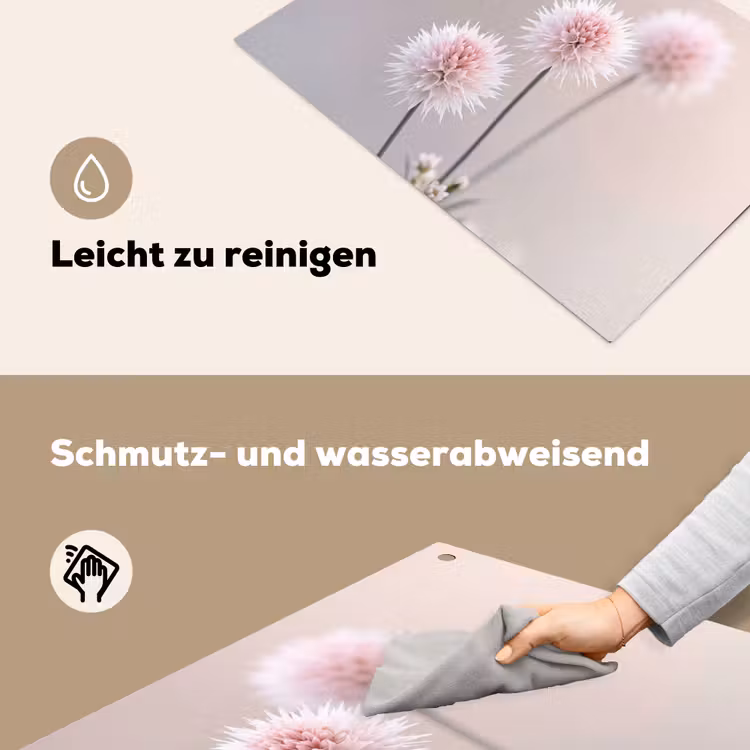 Bloemen - Bollen - Roze Inductie beschemer met haakjes klein -ky-schoon-de