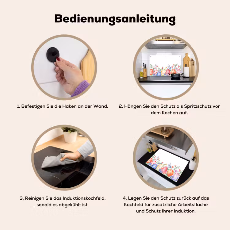 Bloementuin - Kleurrijk - Eieren Inductie beschemer met haakjes klein -ky-gebruik-de