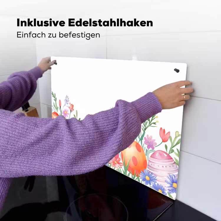 Bloementuin - Kleurrijk - Eieren Inductie beschemer met haakjes klein -ky-ophangen-de