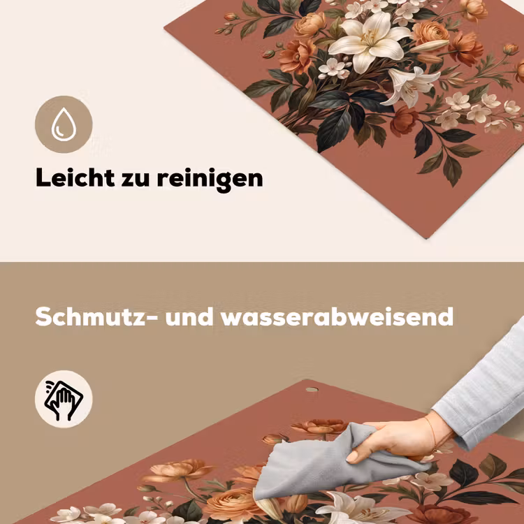 Boeket - Retro - Kleurrijk Inductie beschemer met haakjes klein -ky-schoon-de