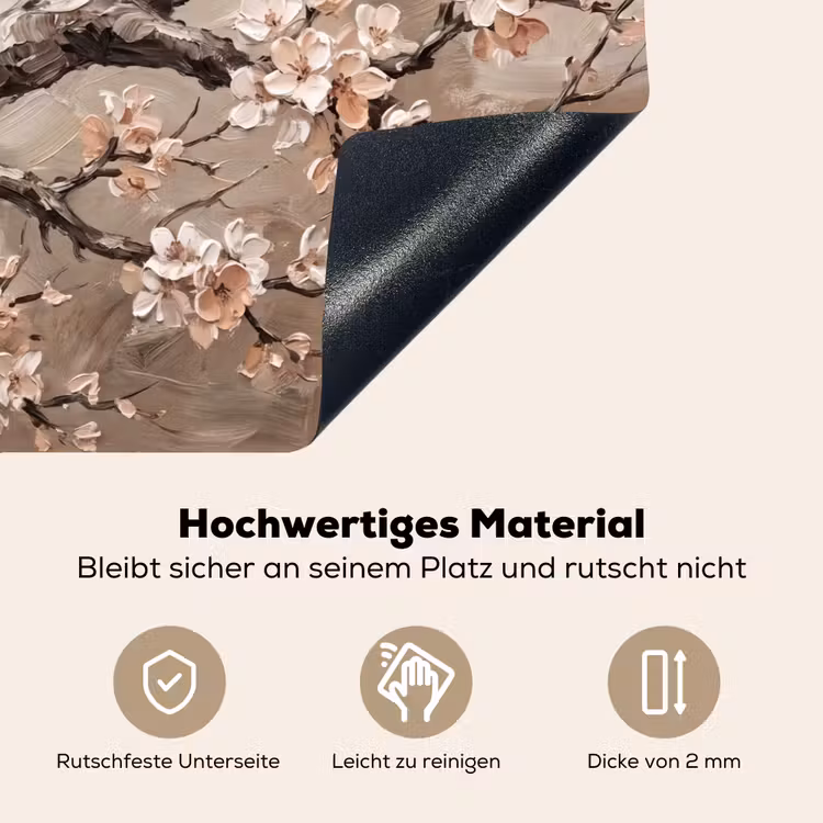 Bloesem - Takken - Schilderij - Beige - Serene Inductie beschemer met haakjes klein -ky-onderkant-de