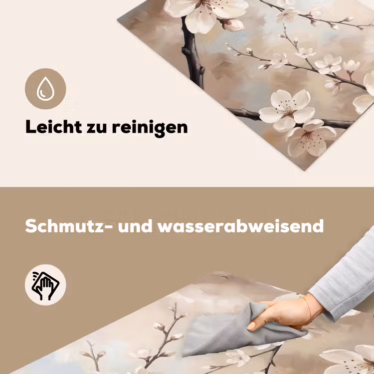 Bloesem - Takken - Schilderij - Beige - Serene Inductie beschemer met haakjes klein -ky-schoon-de