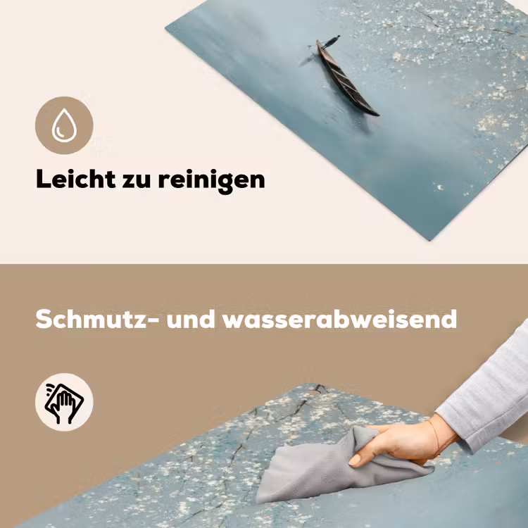 Bloesems - Minimalistisch - Wateroppervlak - Boot Inductie beschemer met haakjes klein -ky-schoon-de