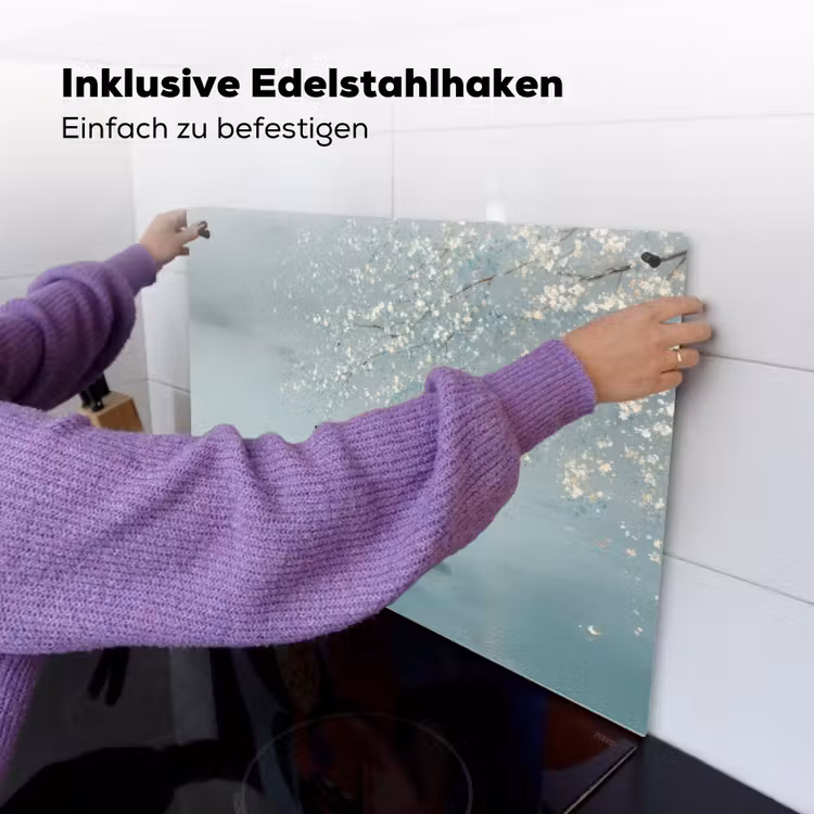 Bloesems - Minimalistisch - Wateroppervlak - Boot Inductie beschemer met haakjes klein -ky-ophangen-de