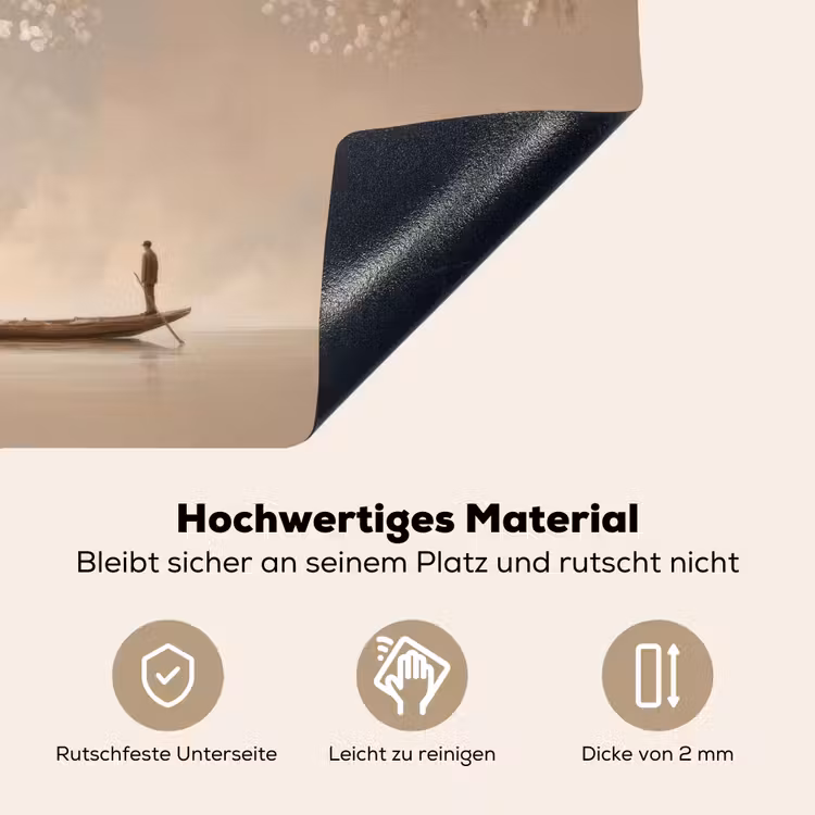 Bloesems - Wit - Boot - Minimalistisch Inductie beschemer met haakjes klein -ky-onderkant-de