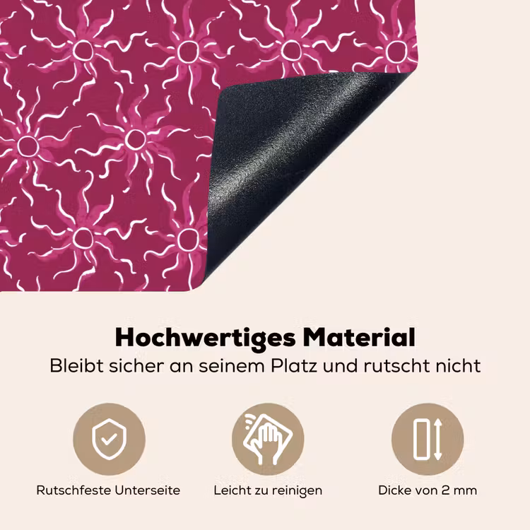 Bohemian - Zon - Magenta Inductie beschemer met haakjes klein 777 -ky-onderkant-de