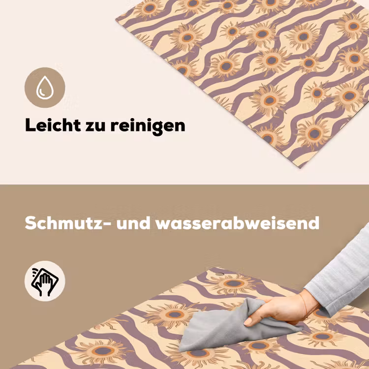 Bohemian - Vibe - Lavendelpaars Inductie beschemer met haakjes klein 777 -ky-schoon-de