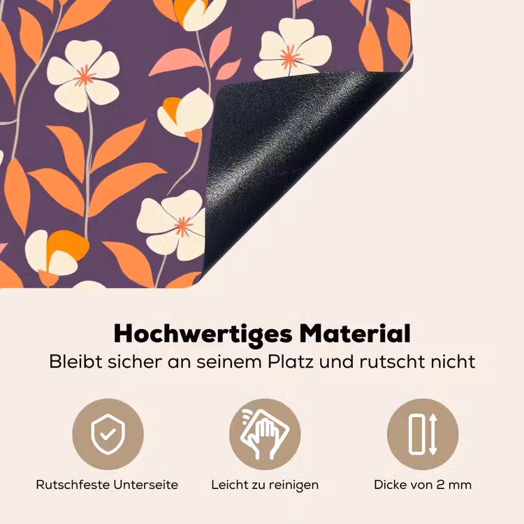 Boho - Vintage - Paars Inductie beschemer met haakjes klein 777 -ky-onderkant-de