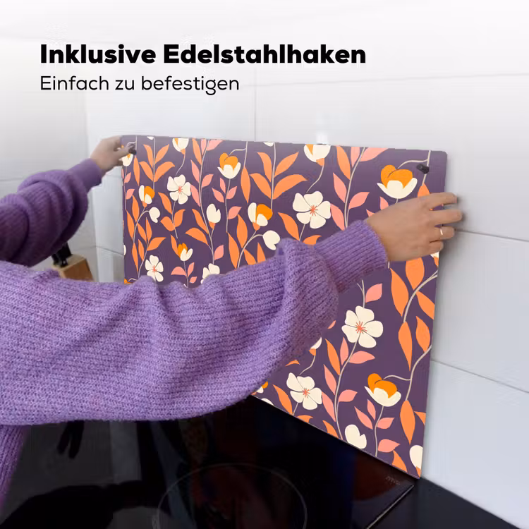 Boho - Vintage - Paars Inductie beschemer met haakjes klein 777 -ky-ophangen-de