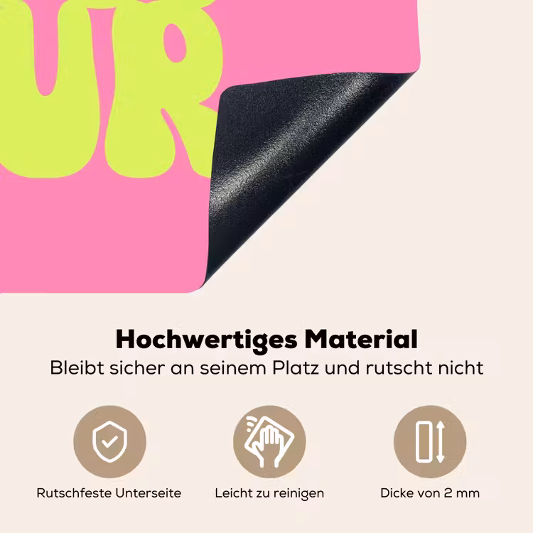 Bonjour - Roze - Fel groen Inductie beschemer met haakjes klein -ky-onderkant-de