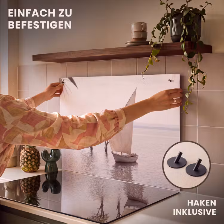 Boot - Zeil - Water - Tropisch - Natuur Inductie beschemer met haakjes klein -ky-ophangen-de