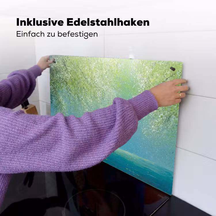 Bootje - Water - Bladeren - Bloesems Inductie beschemer met haakjes klein -ky-ophangen-de