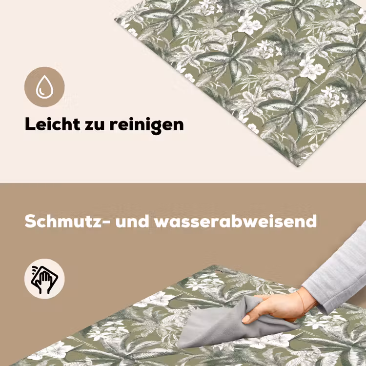 Botanisch - Bloemen - Groen Inductie beschemer met haakjes klein 777 -ky-schoon-de
