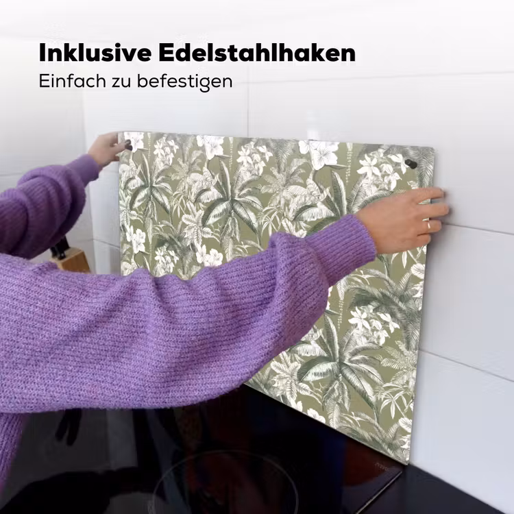 Botanisch - Bloemen - Groen Inductie beschemer met haakjes klein 777 -ky-ophangen-de