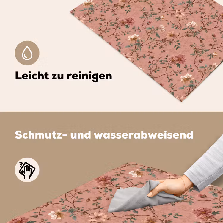 Botanisch - Bloemen - Roze Inductie beschemer met haakjes klein 777 -ky-schoon-de