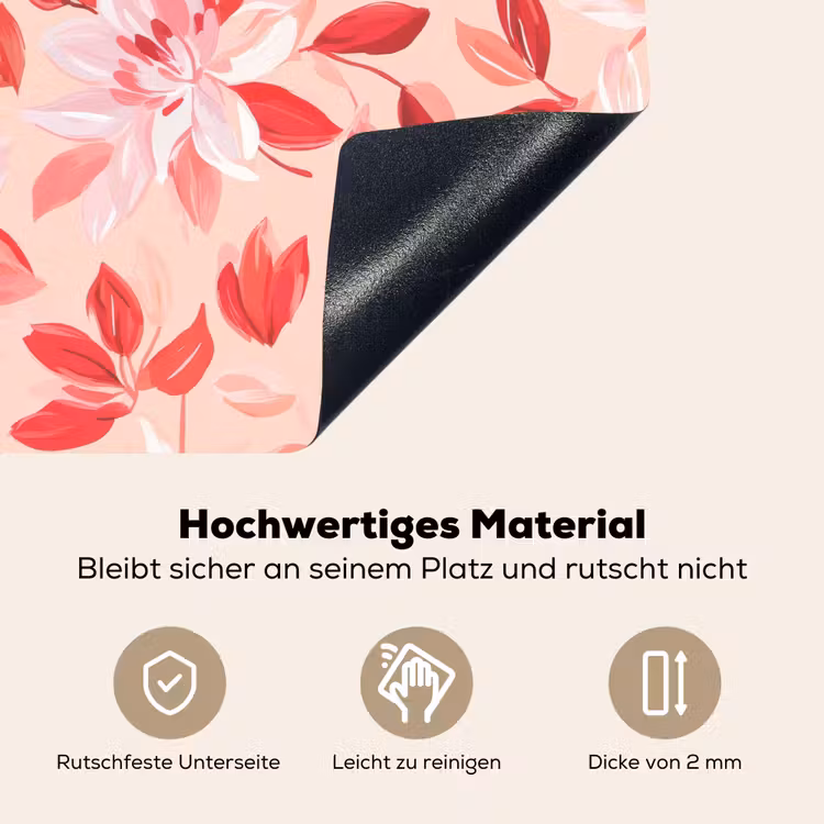 Botanisch - Bloemen - Rood Inductie beschemer met haakjes klein 777 -ky-onderkant-de