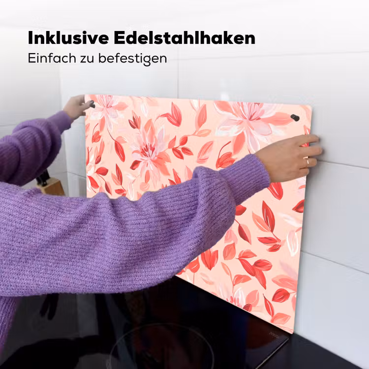 Botanisch - Bloemen - Rood Inductie beschemer met haakjes klein 777 -ky-ophangen-de