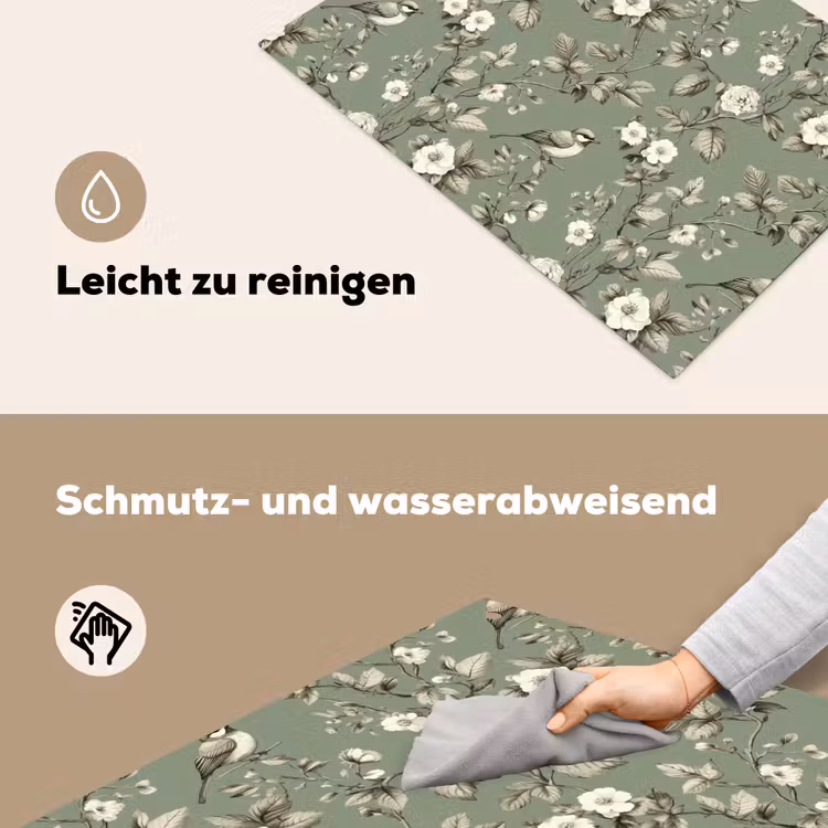 Botanisch - Vogels - Groen Inductie beschemer met haakjes klein 777 -ky-schoon-de