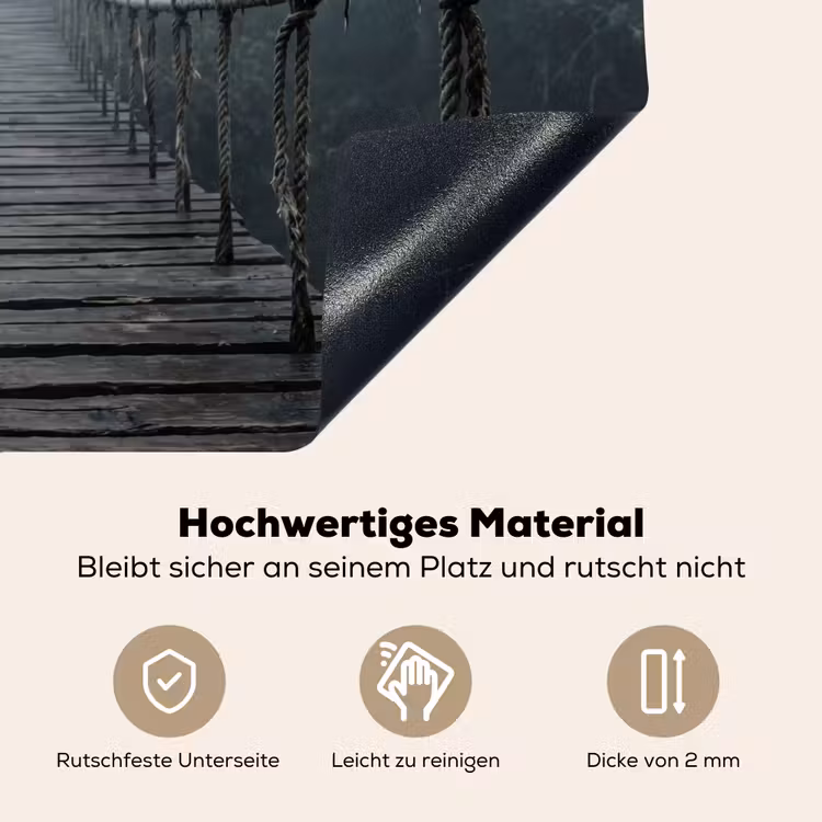 Brug - Jungle - Mist - Natuur Inductie beschemer met haakjes klein -ky-onderkant-de