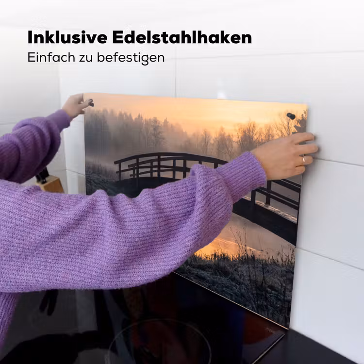 Brug - Mist - Bomen - Water Inductie beschemer met haakjes klein -ky-ophangen-de