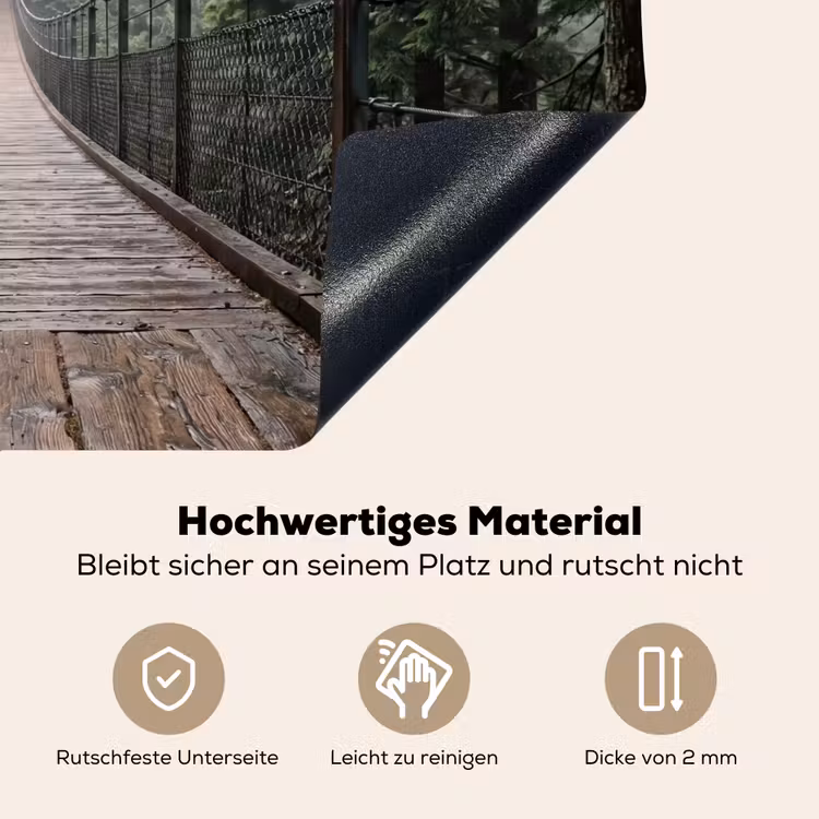 Brug - Bos - Mist - Natuur Inductie beschemer met haakjes klein -ky-onderkant-de