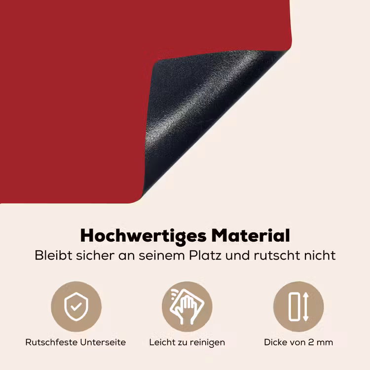 Burgundy - Wine - Rood Inductie beschemer met haakjes klein 777 -ky-onderkant-de