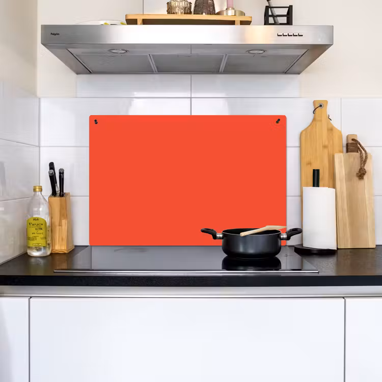 Burnt - Coral - Oranje Inductie beschemer met haakjes klein 777 -sfeer2