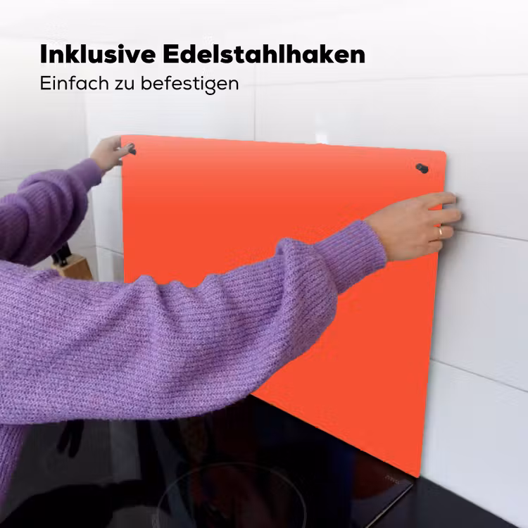 Burnt - Coral - Oranje Inductie beschemer met haakjes klein 777 -ky-ophangen-de