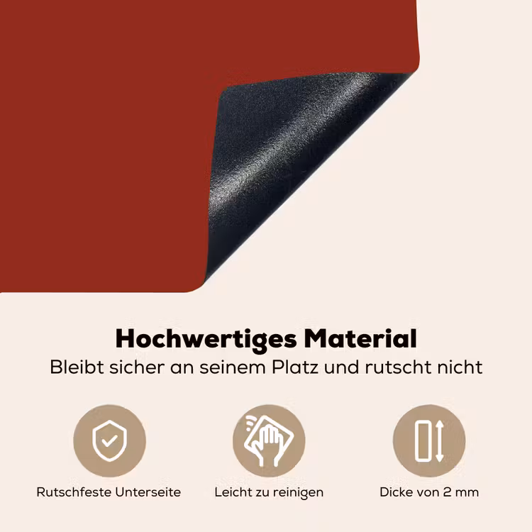 Burnt - Copper - Rood Inductie beschemer met haakjes klein 777 -ky-onderkant-de