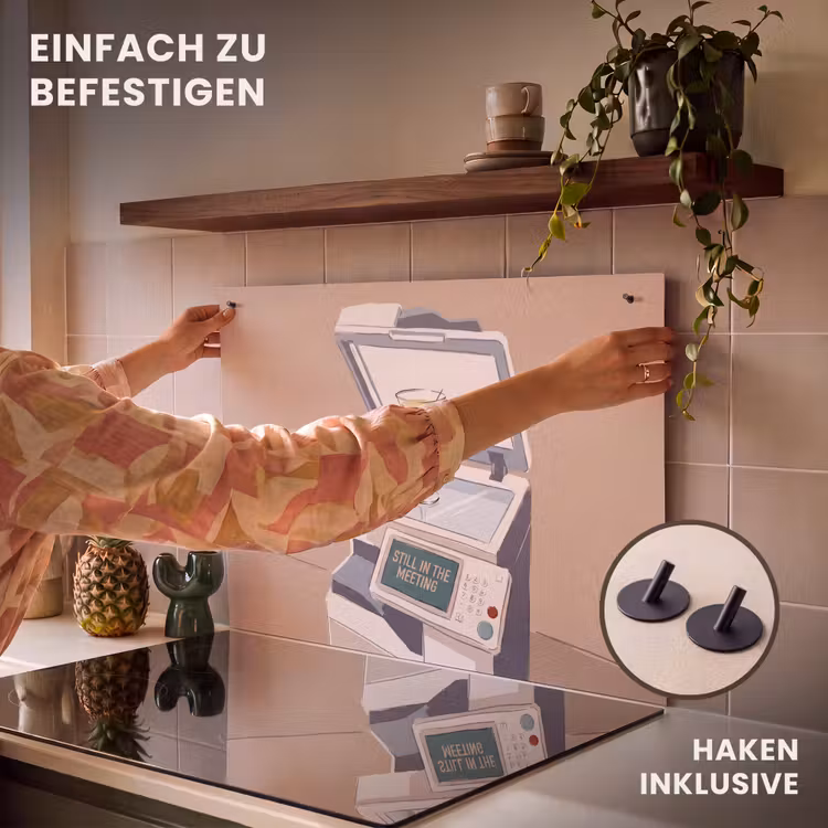 Kantoor - Drank - Humor - Illustratie Inductie beschemer met haakjes klein -ky-ophangen-de
