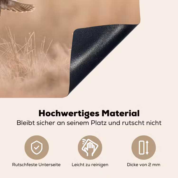 Buizerd - Roofvogel - Natuur - Bruin Inductie beschemer met haakjes klein -ky-onderkant-de