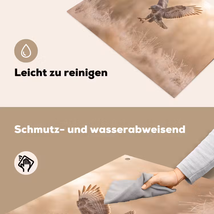Buizerd - Roofvogel - Natuur - Bruin Inductie beschemer met haakjes klein -ky-schoon-de