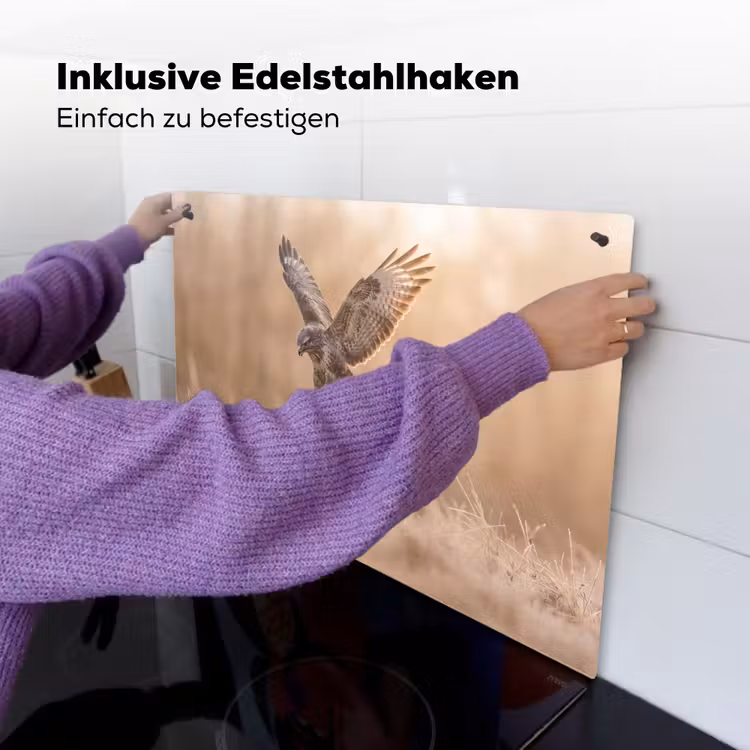 Buizerd - Roofvogel - Natuur - Bruin Inductie beschemer met haakjes klein -ky-ophangen-de