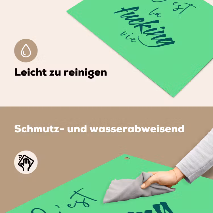 c'est la fucking vie - Groen - Penseelstijl Inductie beschemer met haakjes klein -ky-schoon-de