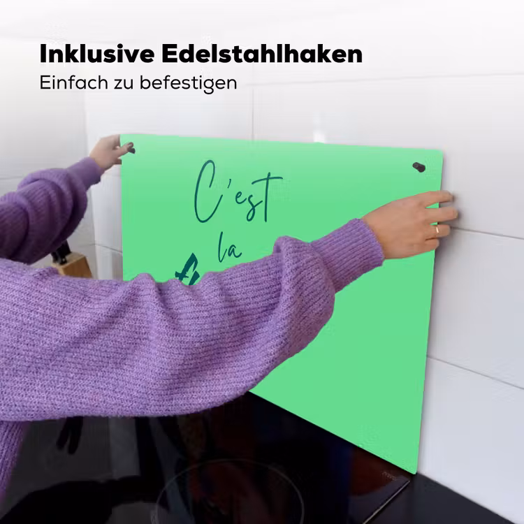 c'est la fucking vie - Groen - Penseelstijl Inductie beschemer met haakjes klein -ky-ophangen-de