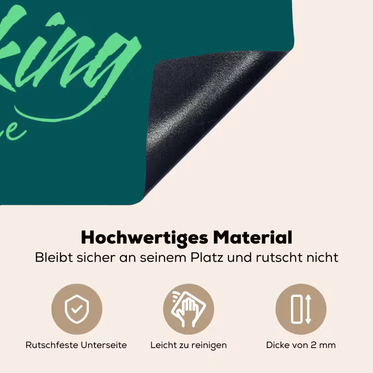 c'est la fucking vie - Groen - Handgeschreven Inductie beschemer met haakjes klein -ky-onderkant-de