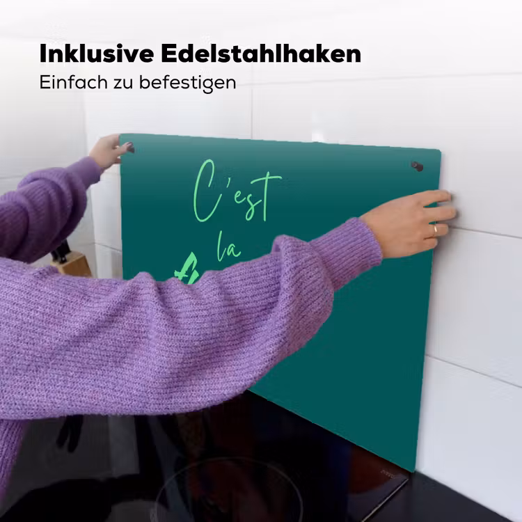 c'est la fucking vie - Groen - Handgeschreven Inductie beschemer met haakjes klein -ky-ophangen-de