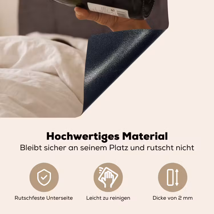 Champagne - Bed - Bubbels Inductie beschemer met haakjes klein -ky-onderkant-de